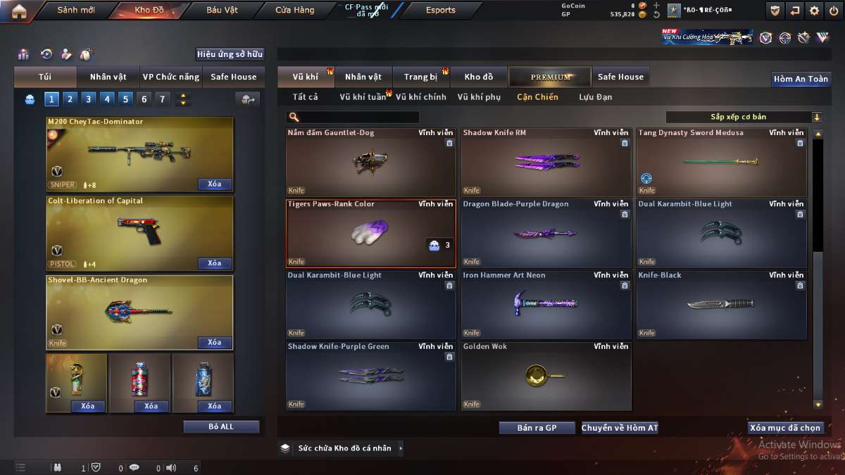 shop acc cf uy tin gia re